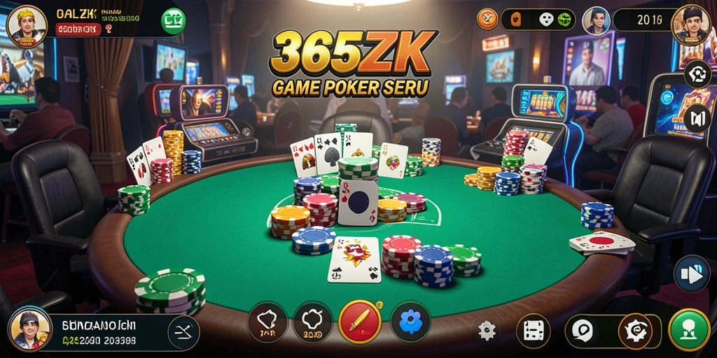 Tampilan gameplay menarik dari 365ZK di arena Poker.