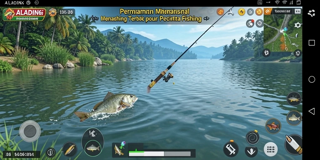 Tampilan menarik dari gameplay memancing di ALADIN66.