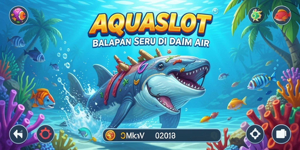 Gameplay Racing AQUASLOT yang penuh aksi dan warna.