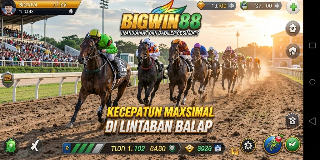 Tampilan menarik gameplay balap di BIGWIN88.
