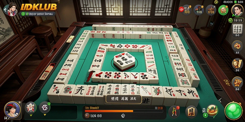 Tampilan menarik dari gameplay Mahjong di IDKLUB.