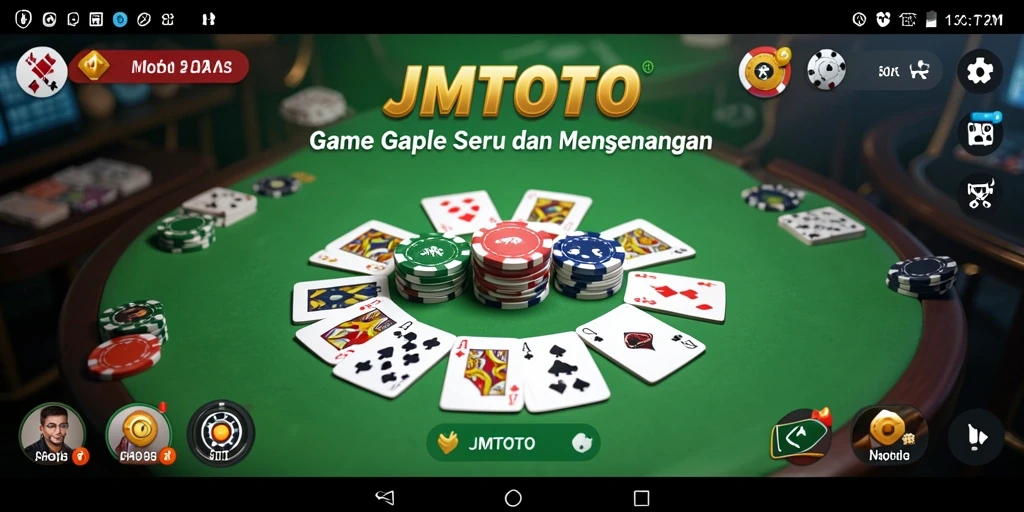 Tampilan gameplay menarik dari JMTOTO dalam permainan Gaple.