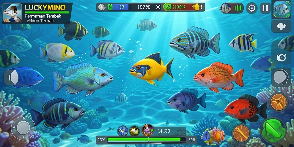 Tangkapan layar gameplay LUCKYMINO yang seru dan menantang.