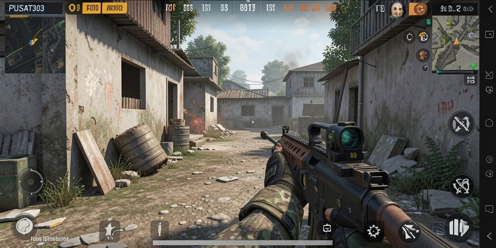 Tangkapan layar dari gameplay PUSAT303 yang penuh aksi dan seru.