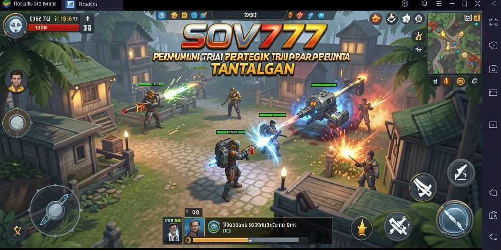 Tampilan penuh aksi gameplay SOV777 yang menantang.