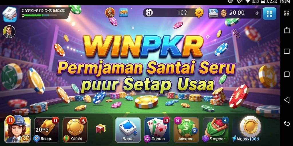 Tampilan gameplay seru dan penuh warna dalam WINPKR.